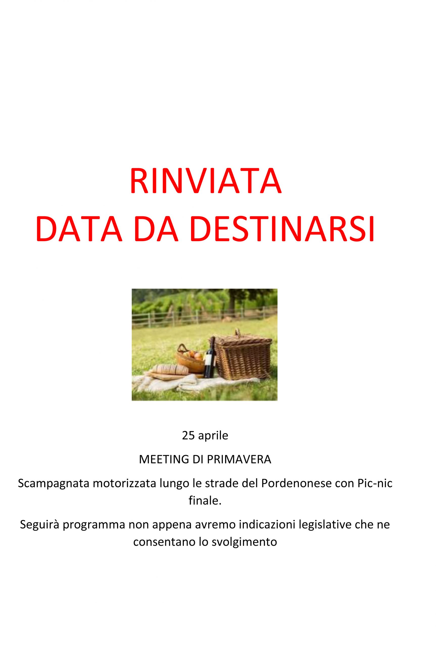 25 aprile MEETING DI PRIMAVERA 25 aprile MEETING DI PRIMAVERA