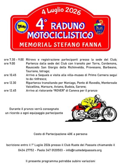 4° Raduno Motociclistico 2026